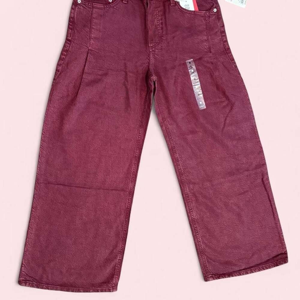 Lucky Brand Liquid Denim Luxe Palazzo Jeans Vineyard Wine